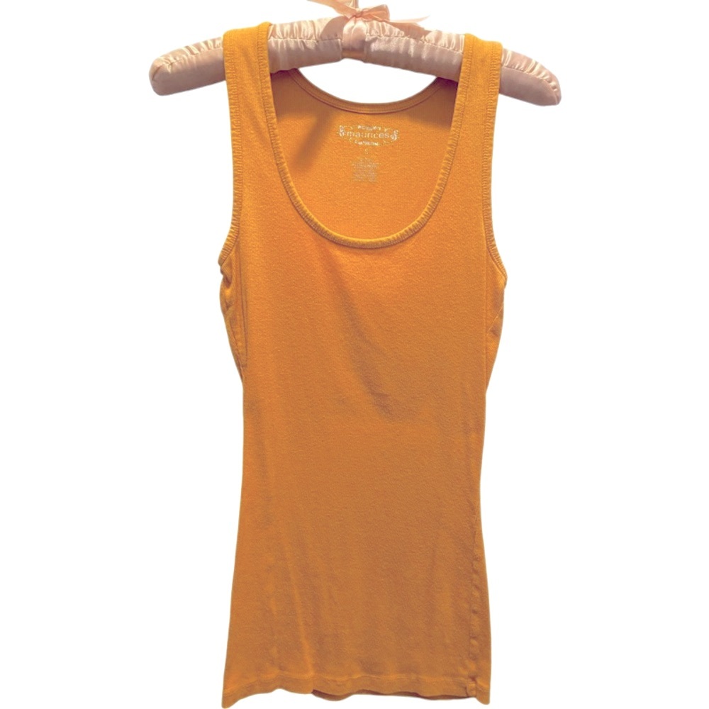 Maurices Ribbed Golden-Yellow Tank Top - Picture 4 of 6